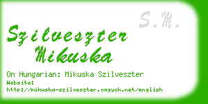 szilveszter mikuska business card